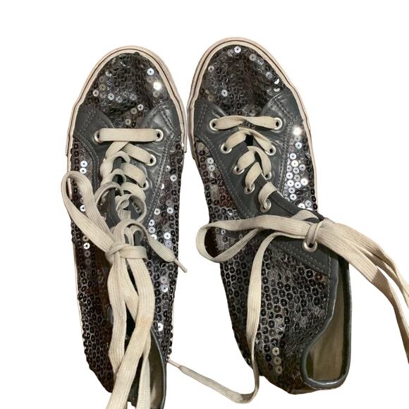 Balera women’s high top silver sequined dance sneakers size 8 - Picture 6 of 12